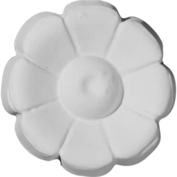 Ekena Millwork 2 1/2"OD x 1/8"P Flower Round Rosette ROS02X02FL - main
